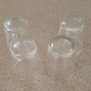Set of 4 Clear Glass Desert Cups